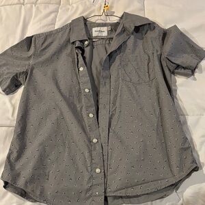 Goodfellow & Co Gray Patterned Casual Shirt
